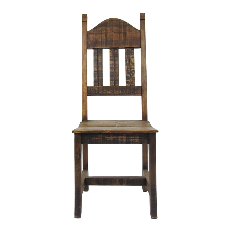 Chaise de salle à manger en bois massif Fresno, Marron foncé