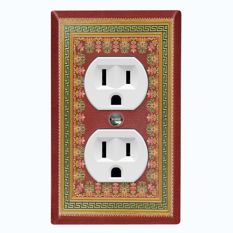 Patterned 1 - Gang Duplex Outlet Standard Wall Plate