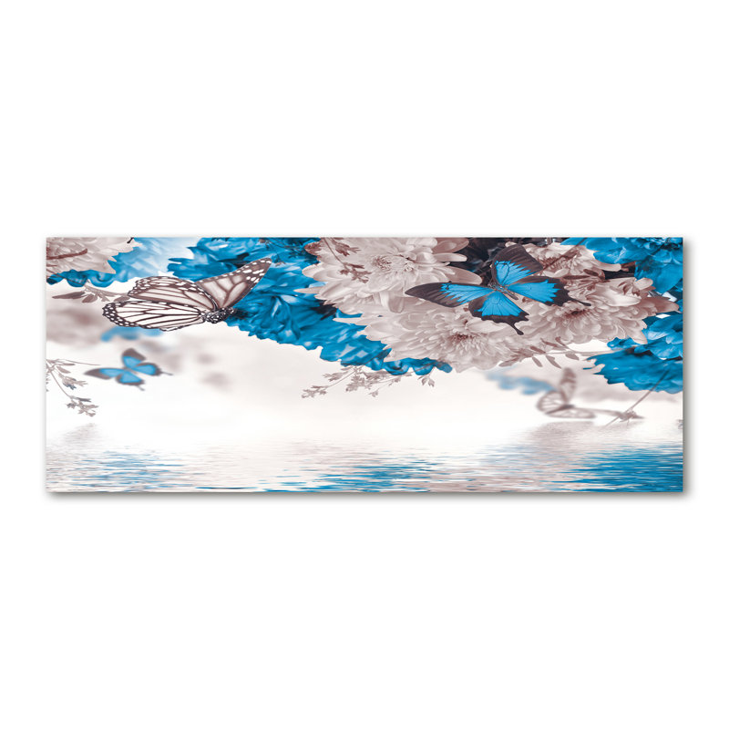 Flowers And Butterflies - Wrapped Canvas Print