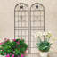 Barrière de jardin, treillis de jardin en métal 71 po x 19,7 po à treillis antirouille pour plantes grimpantes