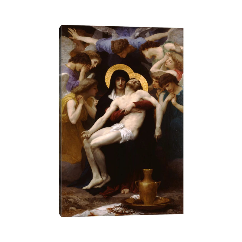 Pieta 1876 by William-Adolphe Bouguereau - Wrapped Canvas Print, 20.32 cm H x 30.48 cm W