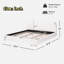 Upholstered platform bed with curved headboard and Keo loop fabric-1156321880
