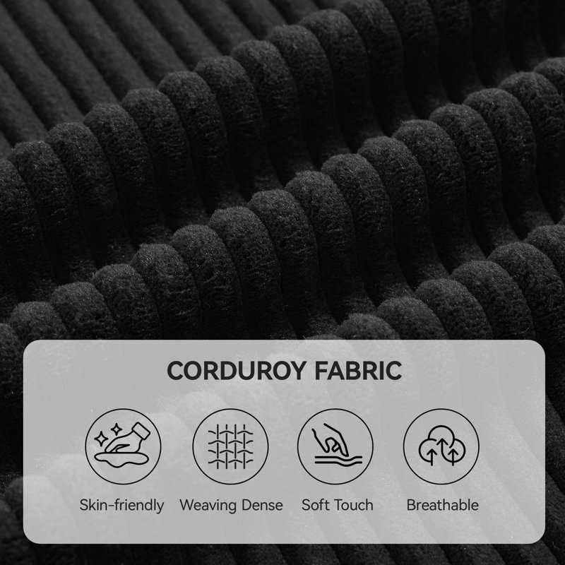  Modular Sectional Sofa with Chaise Lounge, Comfy Deep Dual-Layer Cushion Couch, 5 Seater L Couch, Black