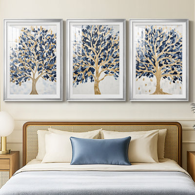 LANDSCAPES Series CLXV  -Custom Framed  Premium Print W Matt - 3 Pieces