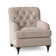 Fauteuil à coussin en duvet capitonné Devan