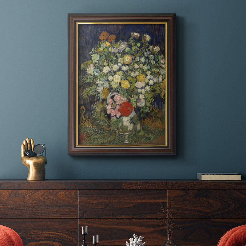 " Bouquet Of Flowers In A Vase " Painting Print, 20" H x 16" W x 2.5" D
