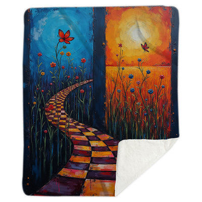 Our Way Home Small Sherpa Blanket