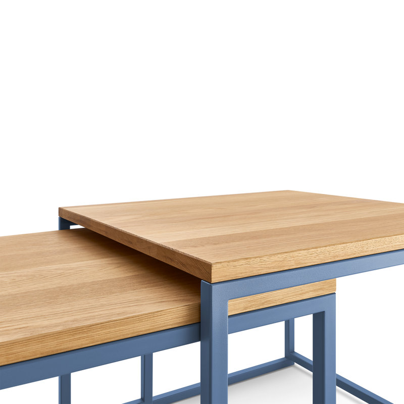 Yula 2 Piece Nest of Tables, Blue