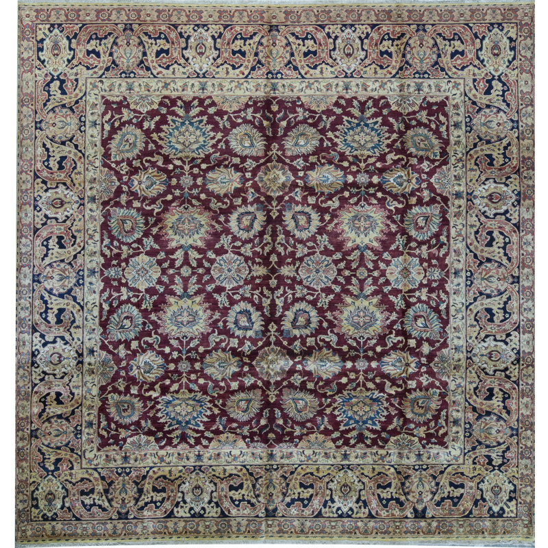 Sona Wool Oriental Area Rug in Red/Beige