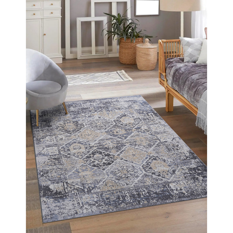 Oriental Indoor / Outdoor Rug, Rectangle 6'7" x 9'
