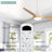 56" 3-Blade White Modern LED Ceiling Fan Light With Remote Control