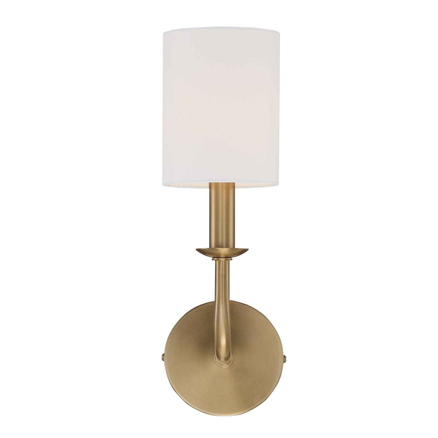 Akir Single Light Dimmable Armed Sconce, Aged Brass