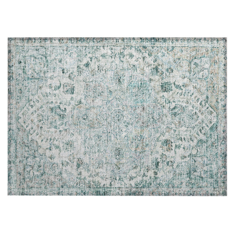 Machine Washable Indoor/Outdoor Jocelyn ACN2138 Global Rug, Rectangle 1'8" x 2'6"