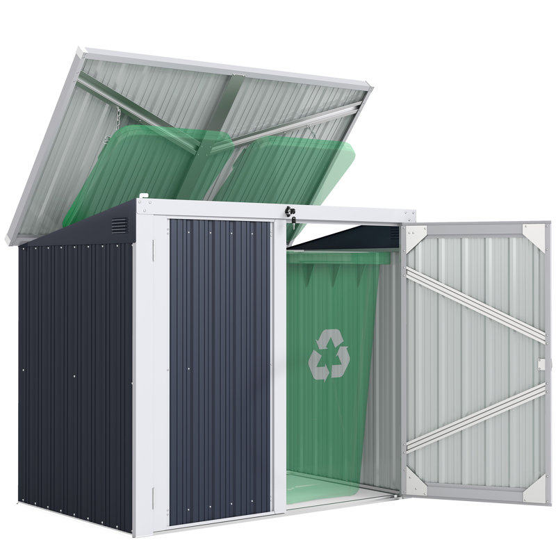 Storage 3 ft. W x 5 ft. D Metal Garden Shed