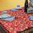 Floral Cotton Block Print Tablecloth Rectangle