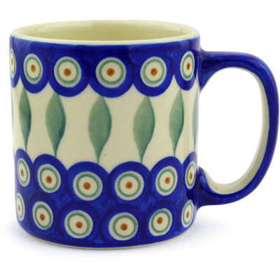 Peacock Stoneware Coffee Mug