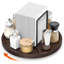 Porte-serviette rotatif pour table avec rangement pour le sel, distributeur de serviettes rond brun Salt avec rangement pour salières et poivrières, organisateur de serviettes en papier pour la cuisine, la salle à manger et la décoration de table