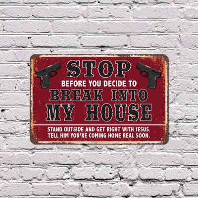 Stop Before You Decide 8 Inch x 12 Inch Plastic Sign