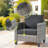 All - Weather Wicker Outdoor Furniture Set, Comfortable 9 - Piece Patio Seating Group with Rotating Chairs, Sofa Illuminated Coffee Table & Ottomans-111610396