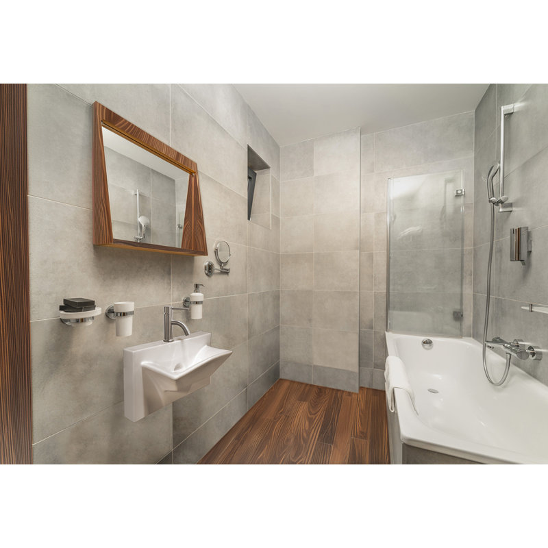  Emplacement pour lavabo mural rectangulaire 28 po, trou de robinet simple et drain central arrière Whitehaus