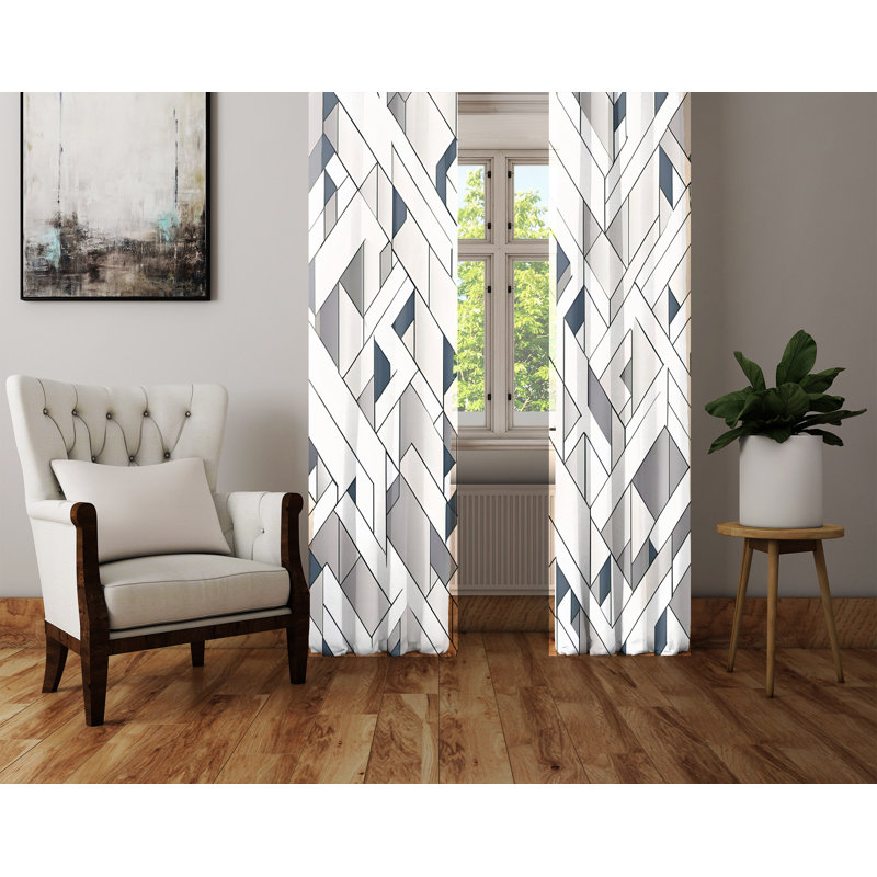 Bagent Semi Sheer Curtain Pair, 20" W x 52" L