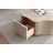 Modern Petal Flower Shape Coffee Table With Hidden Drawer, Faux Marble Beige Stone Top& Fluted Textured Sides, Beige Stone-look Center Table For Living Room