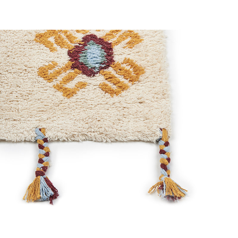 Devanna Geometric Cotton Hand Woven Area Rug, Rectangle 140cm x 200cm