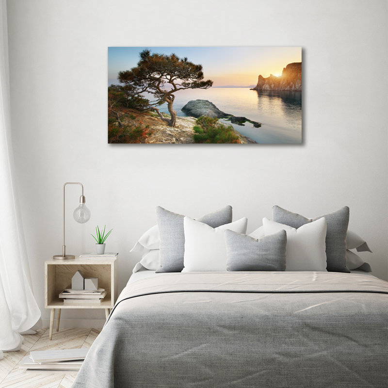 Tree By The Sea - No Frame Print on Canvas