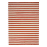 Orange & White Dhurrie Cotton Rug - 10' x 14'3"