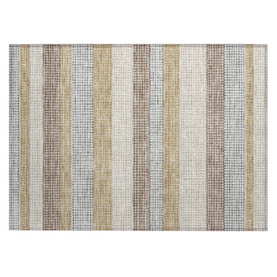 Machine Washable Indoor/Outdoor Chantille ACN2530 Stripes Rug