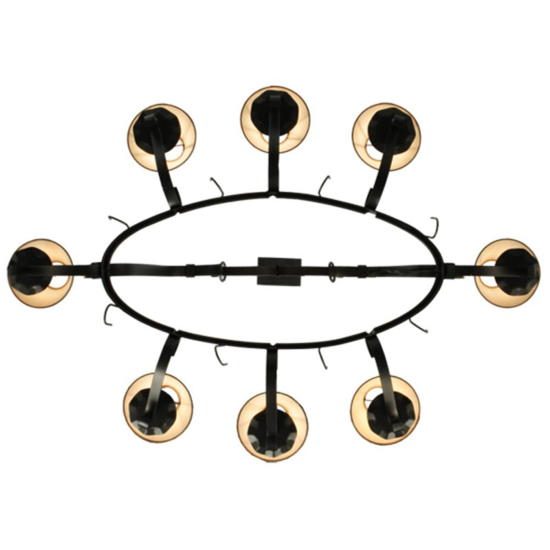 Laramie Steel Handcrafted Oval Chandelier Pot Rack