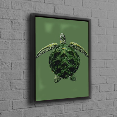 Personalized Turtle Canvas Print for Large Wall Decor as Trendy Animal Art in Large Canvas Wall Art