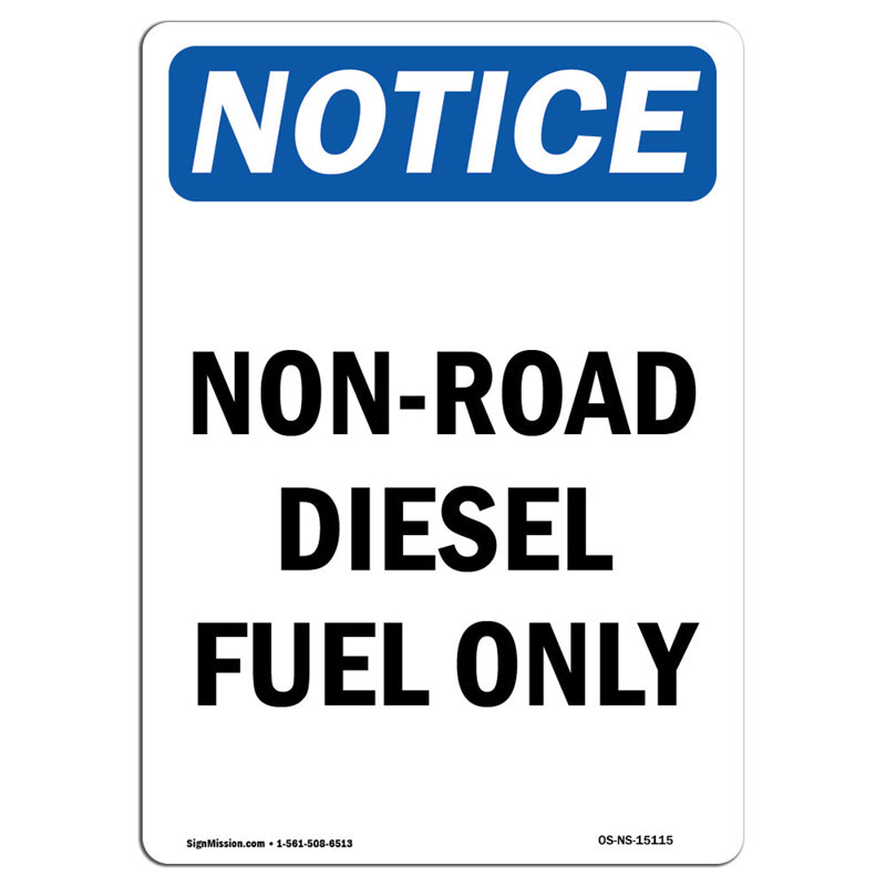 Enseigne de carburant non routier seulement