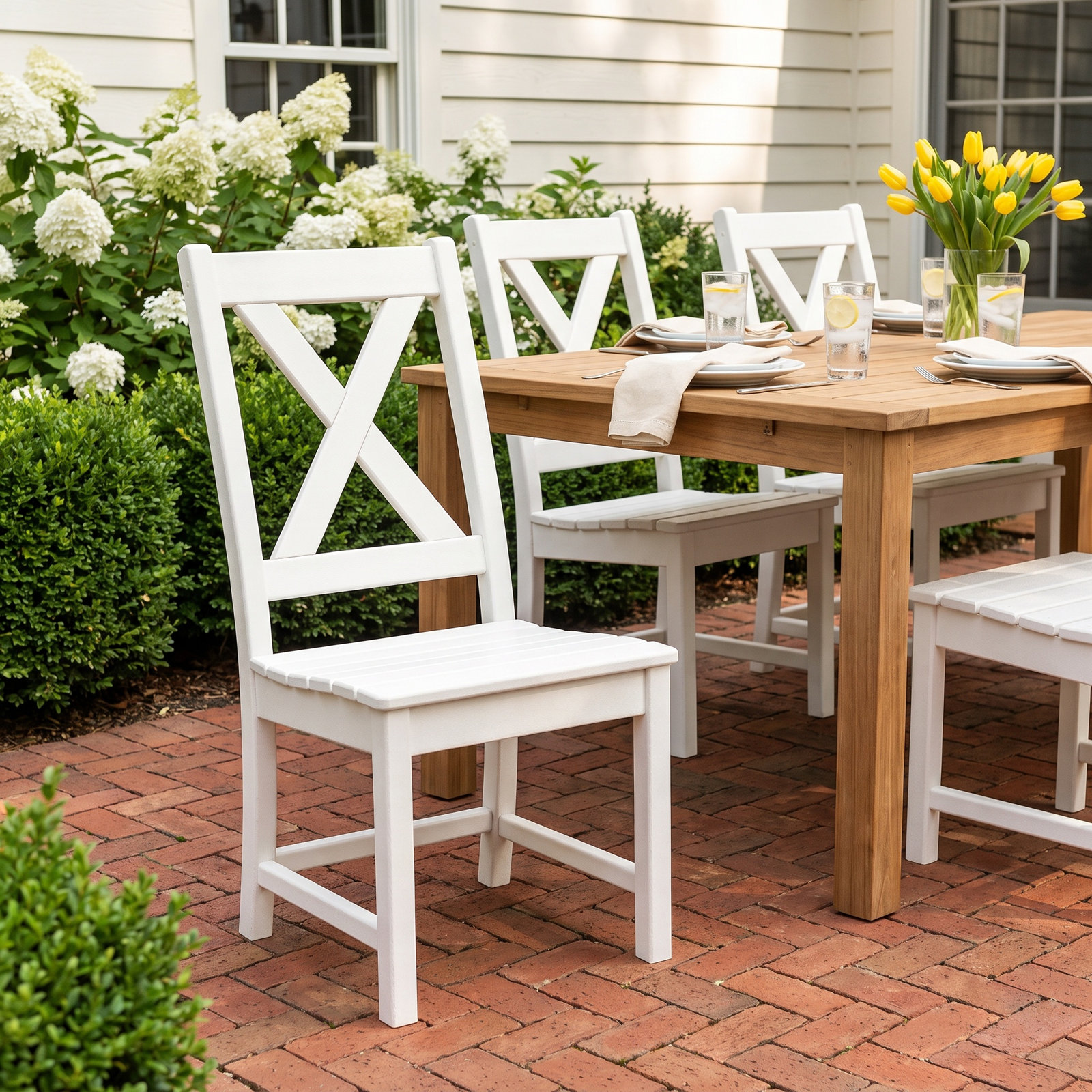 POLYWOOD® Braxton Patio Side Chair, Yellow