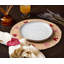 Rond de serviette cœur tissé à la main - Paille rouge Toquilla - Saint-Valentin et décoration de table romantique