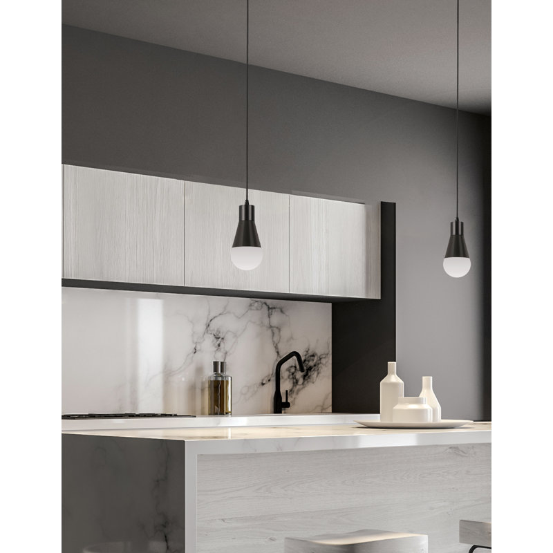 Luminaire suspendu 1 lumière Fortuna - Noir mat