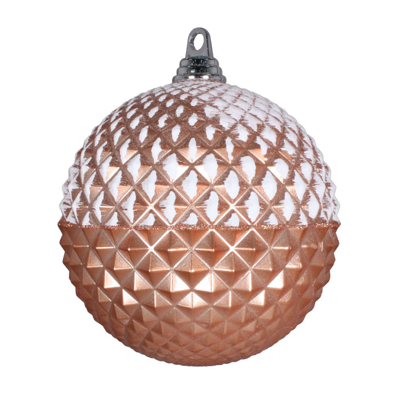 Ornement boule de durian Dillwyn, Or rose, H 12 po x l 12 po x P 12 po