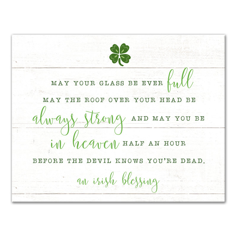 «Irish Blessings», impression sur toile
