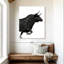 «Charging Black Bull» sur toile-1701085878