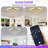 24" Modern Crystal LED Flush Mount Ceiling Light with Smart App & Remote Control, Gold-286143492-286143494