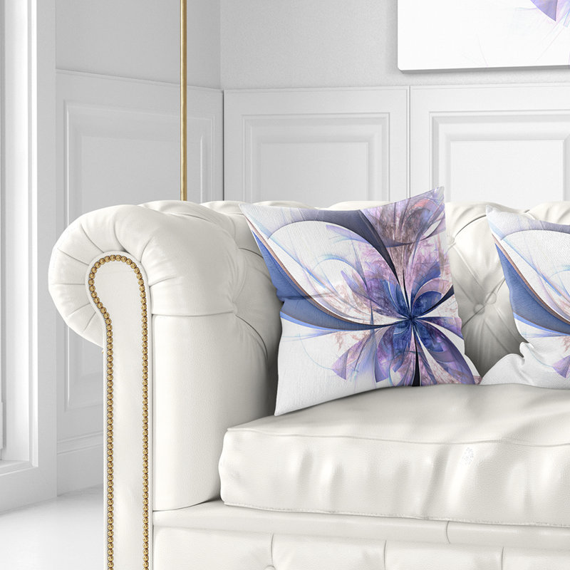 Coussin de conception floral fractal, 16 po x 1 po, Coussin décoratif