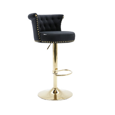 Luxury Velvet Swivel Stool
