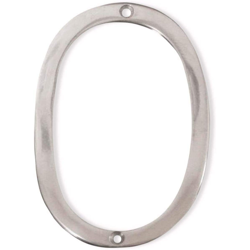 Numéro de maison en métal flottant, 6", Aluminum, 0