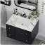 Comptoir en marbre de 31 po, avec îlot rectangulaire encastré et plateau de meuble-lavabo à panneau de 4 po de hauteur résistant à l'eau