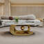 Table basse moderne en faux marbre