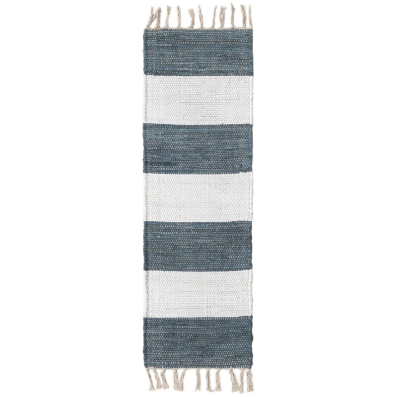 Tapis en coton Carlotta, Tapis de couloir 1 pi 2 po x 4 pi 1 po