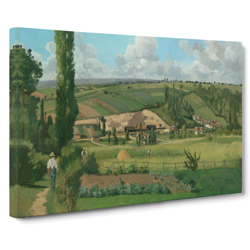 Landscape At Les Patis by Camille Pissarro - Wrapped Canvas Painting, 35cm H x 50cm W x 3cm D
