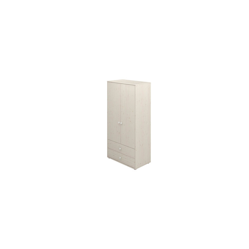 Classic 2 Door Wardrobe, Cream/White