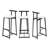 27''H Barstool Set of 3 Wooden Round Bar Stools with Footrest Modern Kitchen Chairs for Counter-22271576