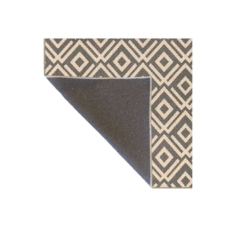 Tapis jaune lavable à motif géométrique à motif géométrique jaune, Tapis de couloir 2 pi 6 po x 6 pi 7 po inclus